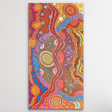 Load image into Gallery viewer, Authentic Aboriginal Artwork, beautiful view of the country "My Country" Damien and Yilpi Marks 200cm x 106cm
