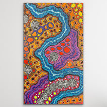 Load image into Gallery viewer, "My Country" original Aboriginal painting by Damien and Yilpi Marks, 95cm x 57cm - authentic Indigenous Australian artwork
