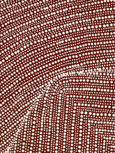 Load image into Gallery viewer, Aboriginal Bush Onion art by Tansy Martin with ochre and white dotting across earthy background
