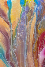 Load image into Gallery viewer, Front view of Janice Stanley Aboriginal art print Pantu Salt Lake Dawn on canvas, contemporary Indigenous artwork
