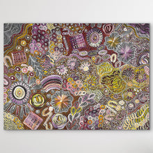 Load image into Gallery viewer, Authentic Aboriginal art from Utopia region for sale in Adelaide "Bush Yam Dreaming" Katrina Bird 95cm x 122cm
