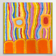 Load image into Gallery viewer, "Wanapi Tjukurpa (Piltati)" original Aboriginal painting by Rini Tiger, 58cm x 56cm - authentic Indigenous Australian artwork
