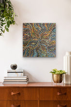 Load image into Gallery viewer, "Bush Medicine Leaves" by Rachael Nambula - alternate view, original Aboriginal painting, 70cm x 69cm
