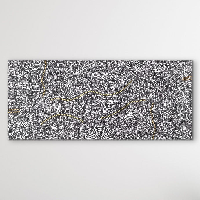 Aboriginal artist Nancy Martin Napangarti,  Central Desert,  201cm x 88cm 