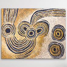 Load image into Gallery viewer, Teresa Baker Minyma Malilu Aboriginal painting in soft cream colour palette
