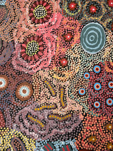 Load image into Gallery viewer, Dot painting detail from Grandmother&#39;s Country by Michelle Possum Nungurrayi authentic Aboriginal art with strong composition
