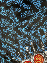 Load image into Gallery viewer, Fine dot painting technique in Seven Sisters Dreaming, Aboriginal artwork by Michelle Possum Nungurrayi, daughter of Clifford Possum

