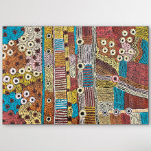 Load image into Gallery viewer, Authentic Aboriginal art for sale "Minyma Kutjara (Two Sisters Travelling)" Cassyanne Woods 117cm x 81cm
