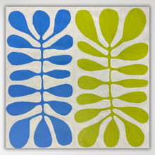 Load image into Gallery viewer, "Acacia Leaves (Watiya Tjuta)" Debra Nangala McDonald 61cm x 60cm green and blue
