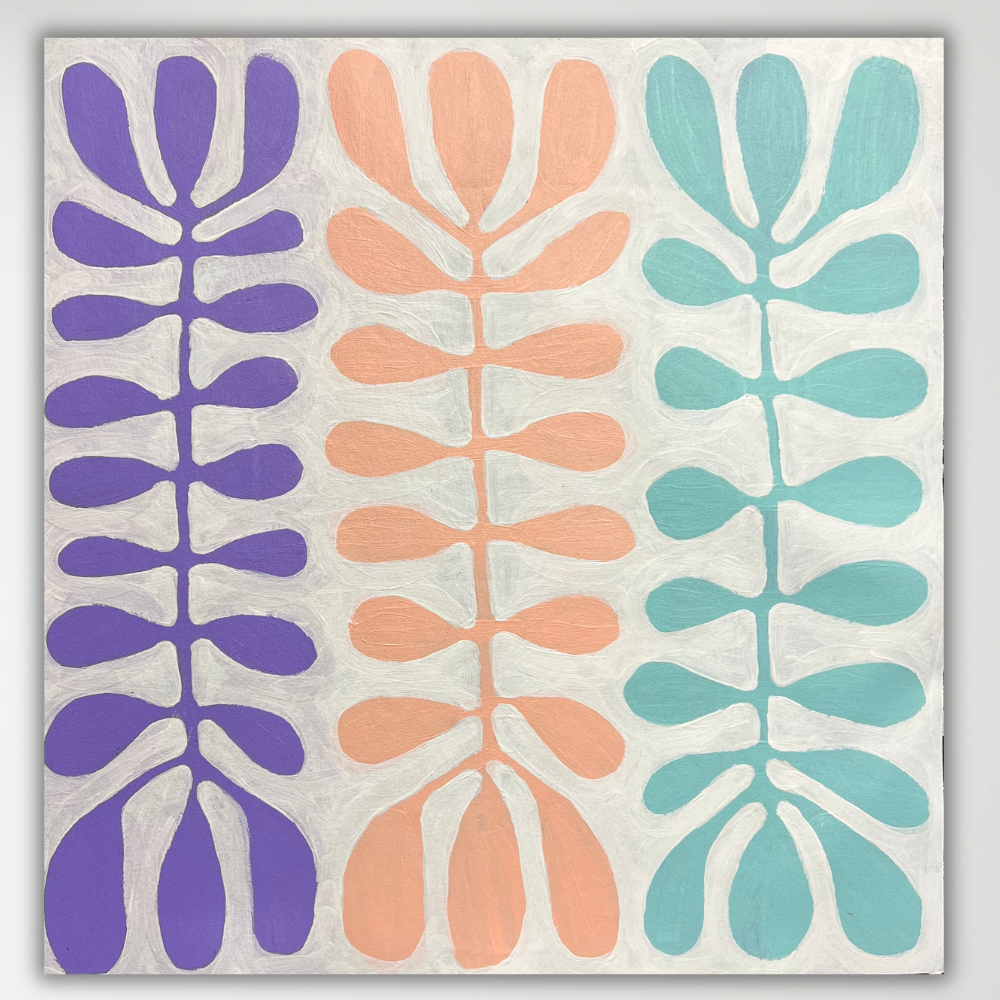 "Acacia Leaves (Watiya Tjuta)" Debra Nangala McDonald 63cm x 61cm