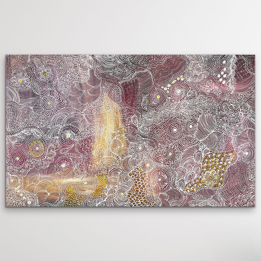 "Alhalkere" Janet Golder Kngwarreye 150cm x 91cm Aboriginal Art Australia 