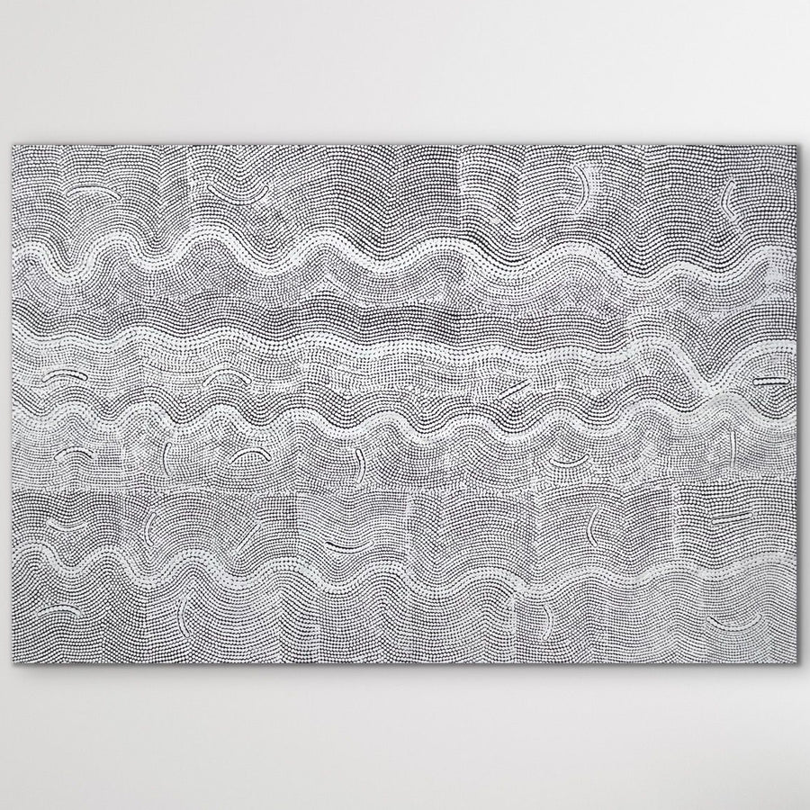 "Ngalyarrpa (Sand Dunes)" original Aboriginal painting by Alice Granites Napanangka, 179cm x 118cm - authentic Indigenous Australian artwork