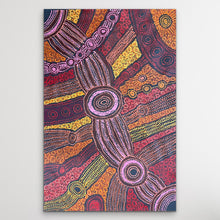 Load image into Gallery viewer, APY lands dot painting red pink yellow orange
