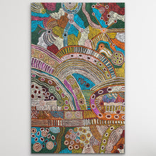 Load image into Gallery viewer, "Minyma Kutjara" original Aboriginal painting by Cassyanne Woods, 181cm x 114cm - authentic Indigenous Australian artwork
