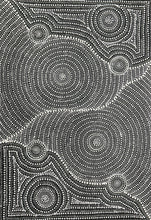 Load image into Gallery viewer, Texture and signature detail in Nancy Martin Napangarti&#39;s 117x80cm bush tomato Aboriginal painting
