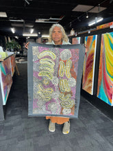 Load image into Gallery viewer, Artist Teresa Mula Artist Photo of her Seven Sisters artwork in gallery 
