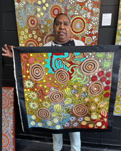 Load image into Gallery viewer, &quot;Budgerigar Dreaming &amp; Bush Tucker&quot; Julieanne Nungurrayi Turner 68cm x 69cm
