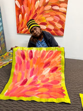 Load image into Gallery viewer, "Bush Medicine Leaves" original Aboriginal painting by Roseanne Morton Petyarre, 60cm x 59cm - authentic Indigenous Australian artwork
