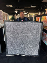 Load image into Gallery viewer, Artist photo of "Mina Mina Dreaming" Justinna Napaljarri Sims 119cm x 114cm

