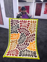 Load image into Gallery viewer, "Bended Acacia Leaves (Watiya Tjuta)" Debra Nangala McDonald 147cm x 101cm artist photo 
