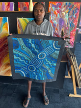 Load image into Gallery viewer, Clarise holding her painting
