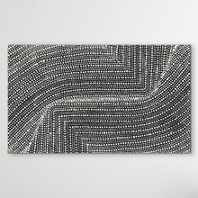 Load image into Gallery viewer, Black and white Aboriginal pattern on a black background
