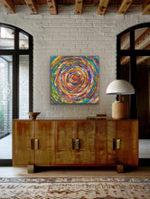 Load image into Gallery viewer, Indigenous Australian art reproduction Circle of Life by Bernadine Johnson Kemarre on canvas
