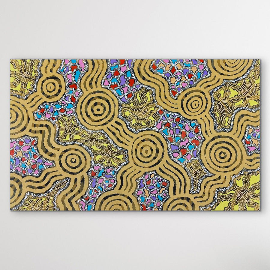 "My Country" original Aboriginal painting by Farron Furber Jampitjinpa, 150cm x 92cm - authentic Indigenous Australian artwork