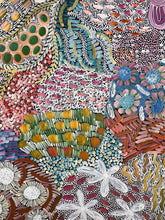 Load image into Gallery viewer, "Awelye" by Karen Bird Ngale - close-up detail of Aboriginal painting, 207cm x 104cm
