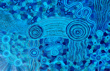 Load image into Gallery viewer, "Mamungari-Nya" by Renae Nakamarra Nelson - detail view of Aboriginal painting, 91cm x 60cm

