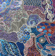 Load image into Gallery viewer, "My Country (Utopia)" original Aboriginal painting by Janet Golder Kngwarreye, 60cm x 60cm - authentic Indigenous Australian artwork
