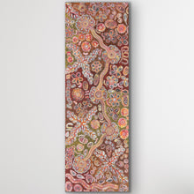 Load image into Gallery viewer, "Bush Flowers" original Aboriginal painting by Bernadine Johnson Kemarre, 209cm x 71cm - authentic Indigenous Australian artwork
