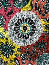 Load image into Gallery viewer, "Bush Flowers" by Bernadine Johnson Kemarre - view 6, 200cm x 88cm - Aboriginal art
