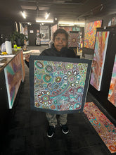 Load image into Gallery viewer, &quot;Bush Flowers&quot; Bernadine Johnson Kemarre 61cm x 61cm
