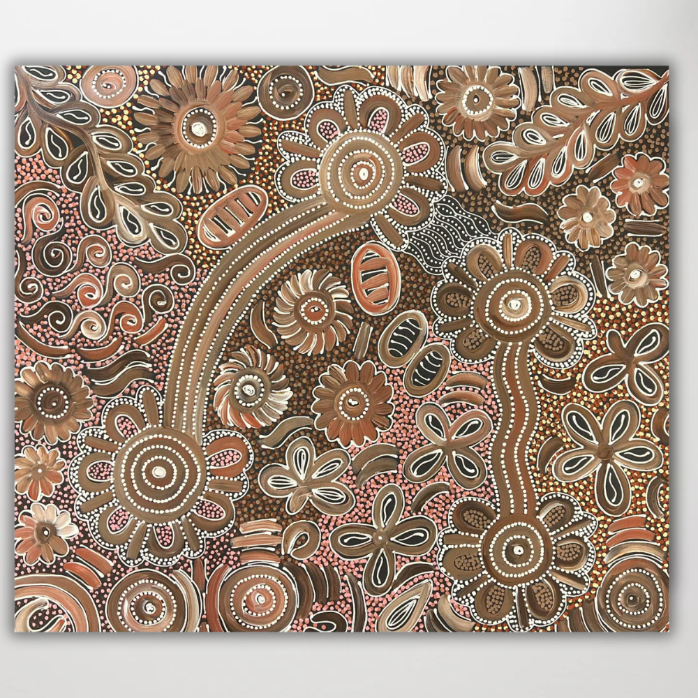 "Bush Flowers" Bernadine Johnson Kemarre 80cm x 69cm