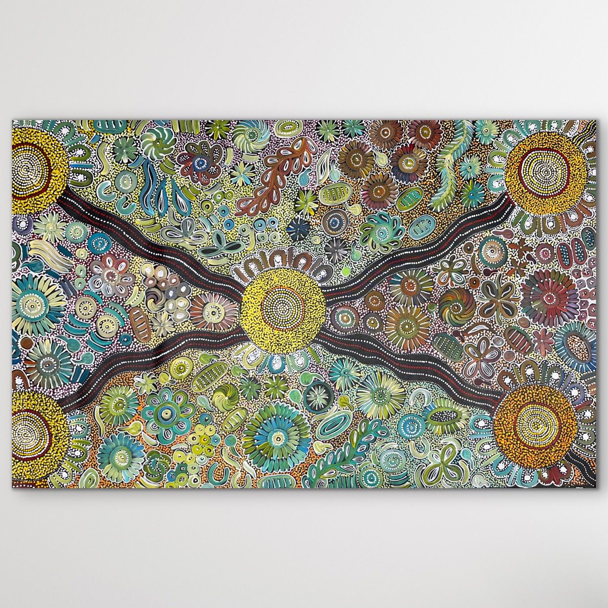 "Bush Flowers" Bernadine Johnson Kemarre 166cm x 100cm