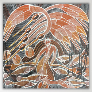 "Billabong Story" Eddie Blitner 59cm x 59cm