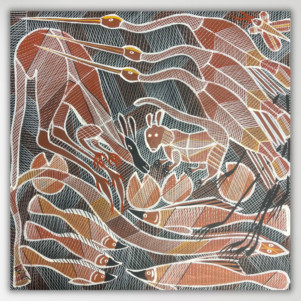 "Billabong Story" Eddie Blitner 59cm x 59cm