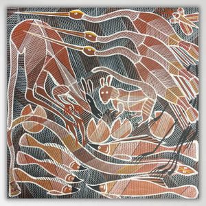 "Billabong Story" Eddie Blitner 59cm x 59cm