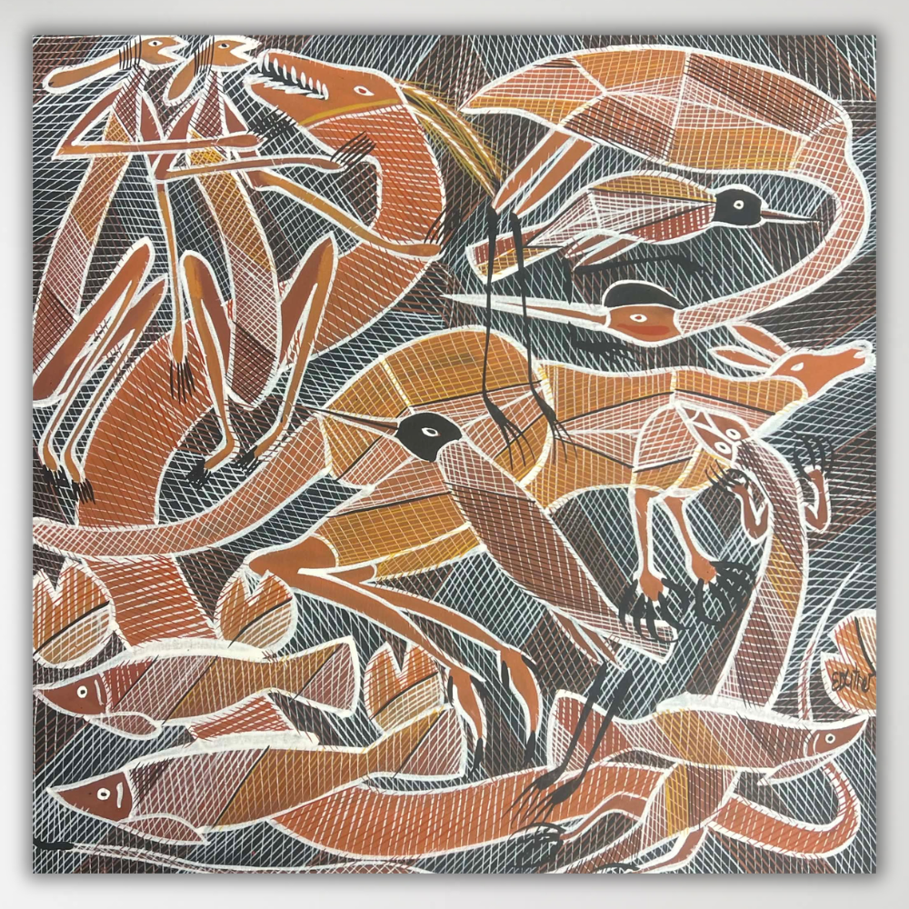"Billabong Story" Eddie Blitner 60cm x 59cm 