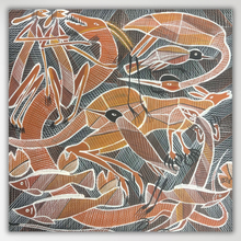 Load image into Gallery viewer, "Billabong Story" Eddie Blitner 60cm x 59cm 
