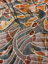 Load image into Gallery viewer, "Billabong Story" original Aboriginal painting by Eddie Blitner, 125cm x 88cm - authentic Indigenous Australian artwork
