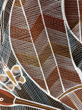 Load image into Gallery viewer, "Billabong Story" original Aboriginal painting by Eddie Blitner, 61cm x 60cm - authentic Indigenous Australian artwork
