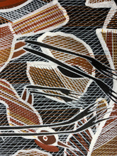 Load image into Gallery viewer, "Billabong Story" original Aboriginal painting by Eddie Blitner, 61cm x 60cm - authentic Indigenous Australian artwork
