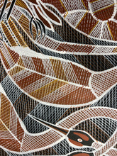 Load image into Gallery viewer, "Billabong Story" original Aboriginal painting by Eddie Blitner, 61cm x 61cm - authentic Indigenous Australian artwork
