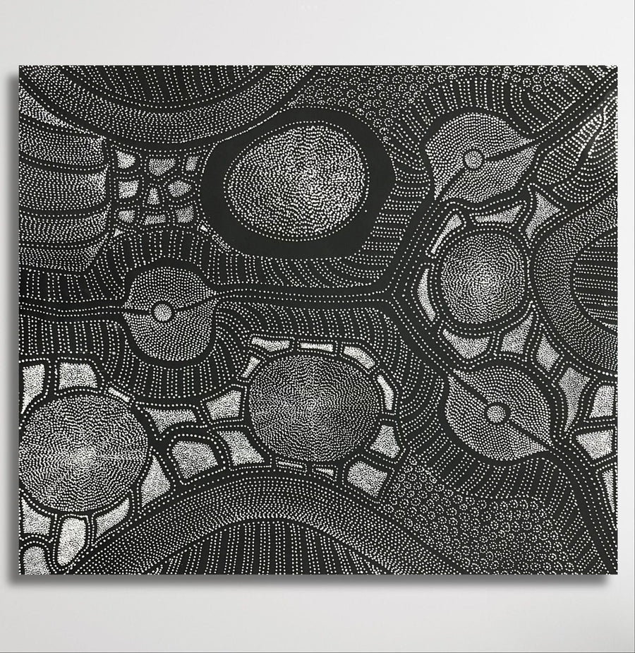 "My Country" original Aboriginal painting by Anna Pitjara, 100cm x 86cm - authentic Indigenous Australian artwork