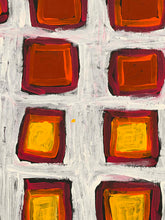Load image into Gallery viewer, tingari with square shapes in red, orange, and yellow on a white background
