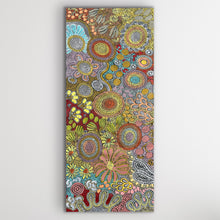 Load image into Gallery viewer, Detailed section showing intricate dots and natural colour patterns in Julieanne Turner’s Budgerigar &amp; Bush Tucker Story
