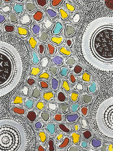 Load image into Gallery viewer, "Budgerigar Dreaming" by Gwenda Turner Nungurrayi - alternate view, original Aboriginal painting, 117cm x 80cm
