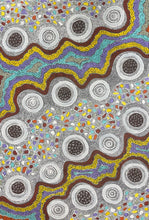 Load image into Gallery viewer, "Budgerigar Dreaming" by Gwenda Turner Nungurrayi - detail view of Aboriginal painting, 117cm x 80cm
